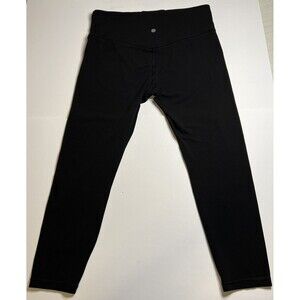 Athleta Ultra High Rise Elation Tights Size Large Black Solid Yoga Athletic